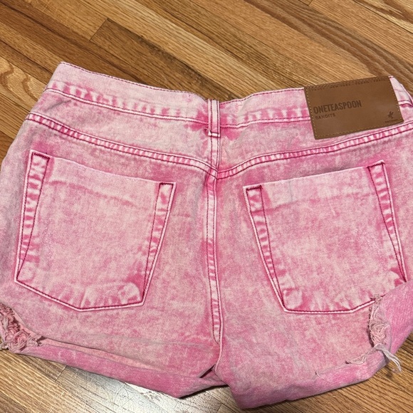 One Teaspoon Pink Women's Denim Shorts - Picture 2 of 3